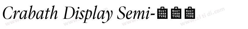 Crabath Display Semi字体转换